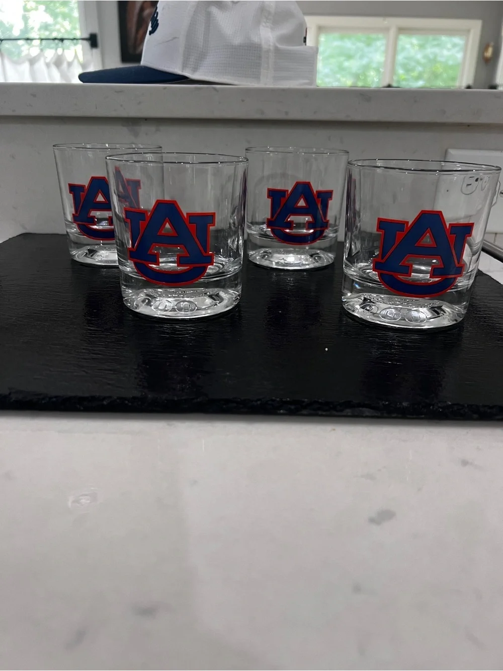 Auburn University Set of 4 lowball glasses Vintage marked 2000